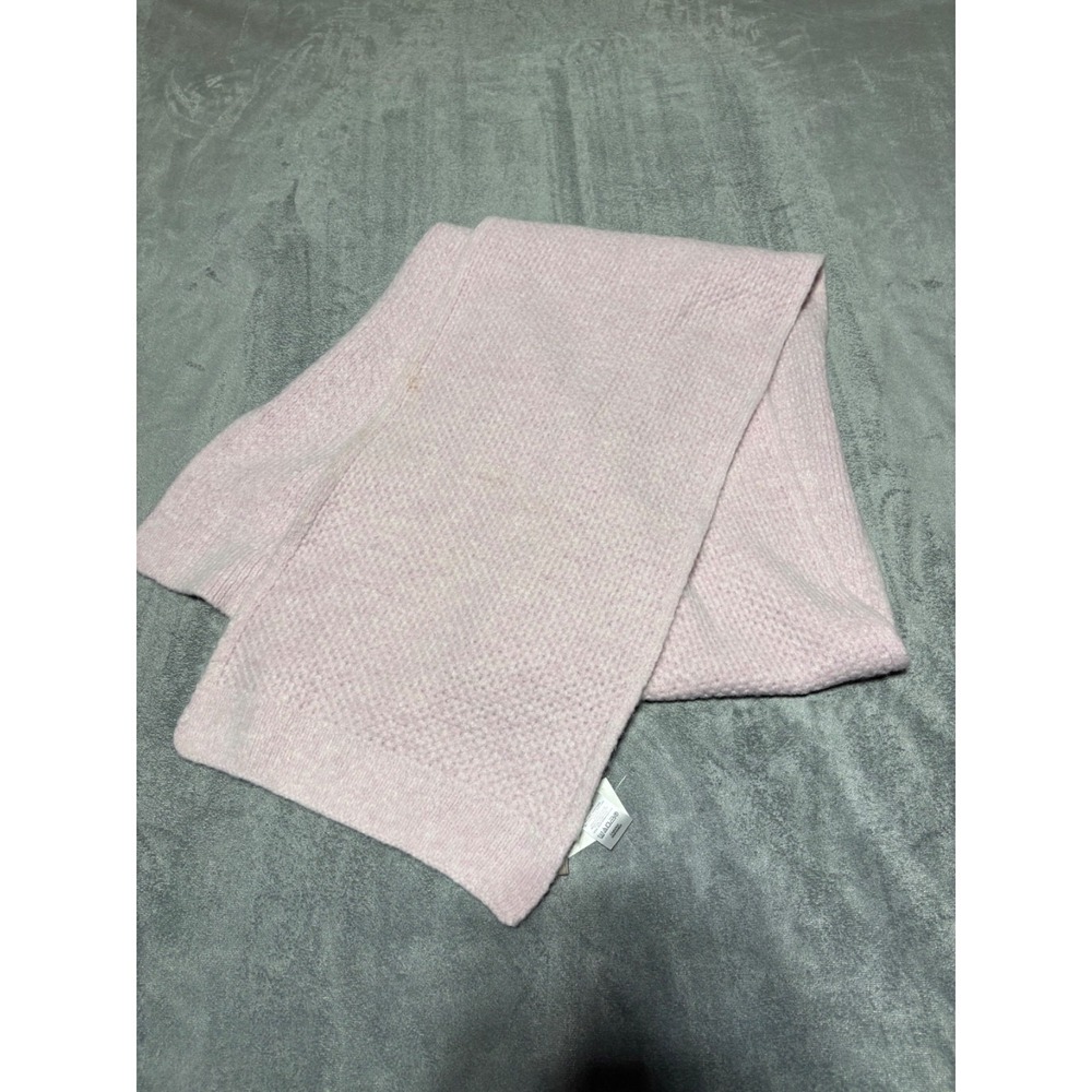 Ann Taylor LOFT Women Soft Pink Acrylic Blend Scarf Stain